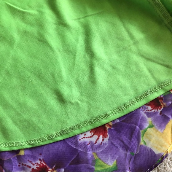 Cache Green Floral One Shoulder Gown Dress size 0 - Picture 6 of 14